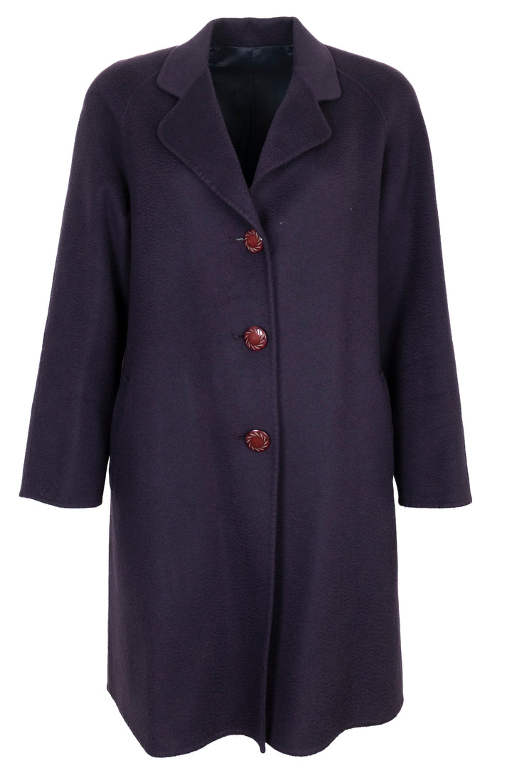 LORO PIANA Manteau Court Cachemire Violet