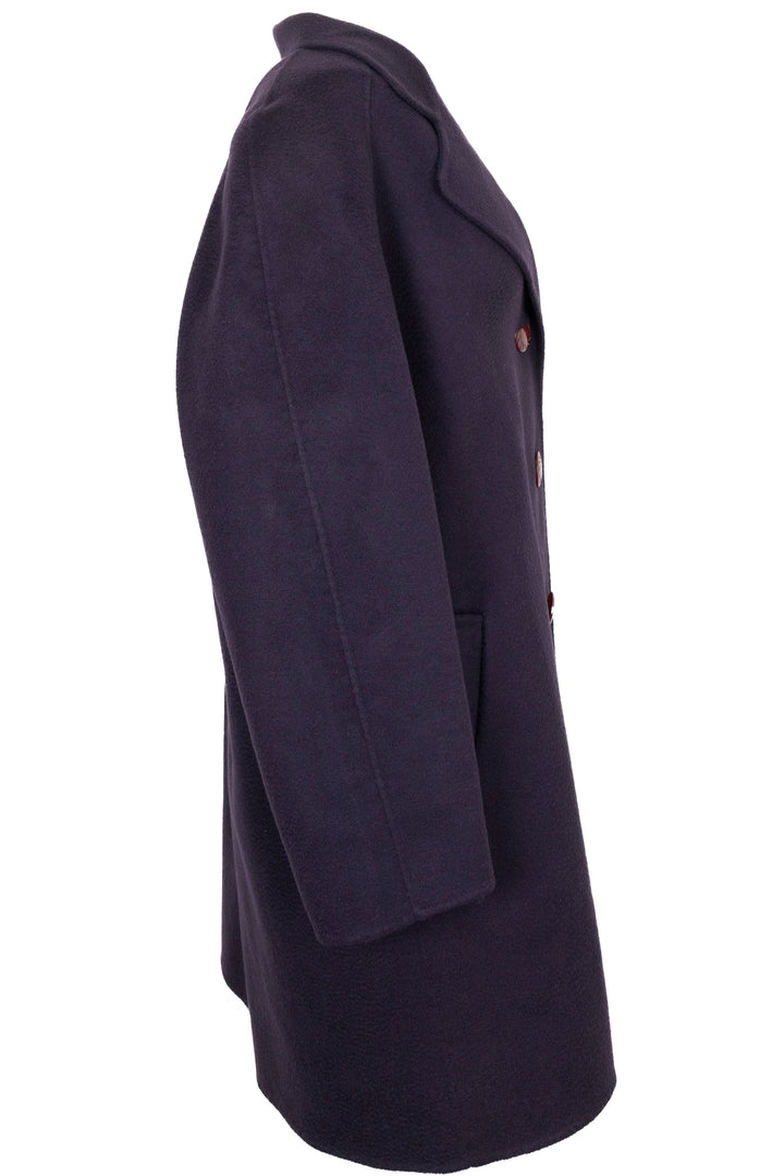 LORO PIANA Manteau Court Cachemire Violet