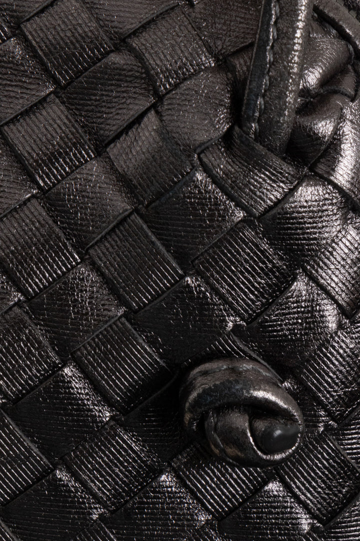 BOTTEGA VENETA Nodini Crossbody Bag Silver Metallic