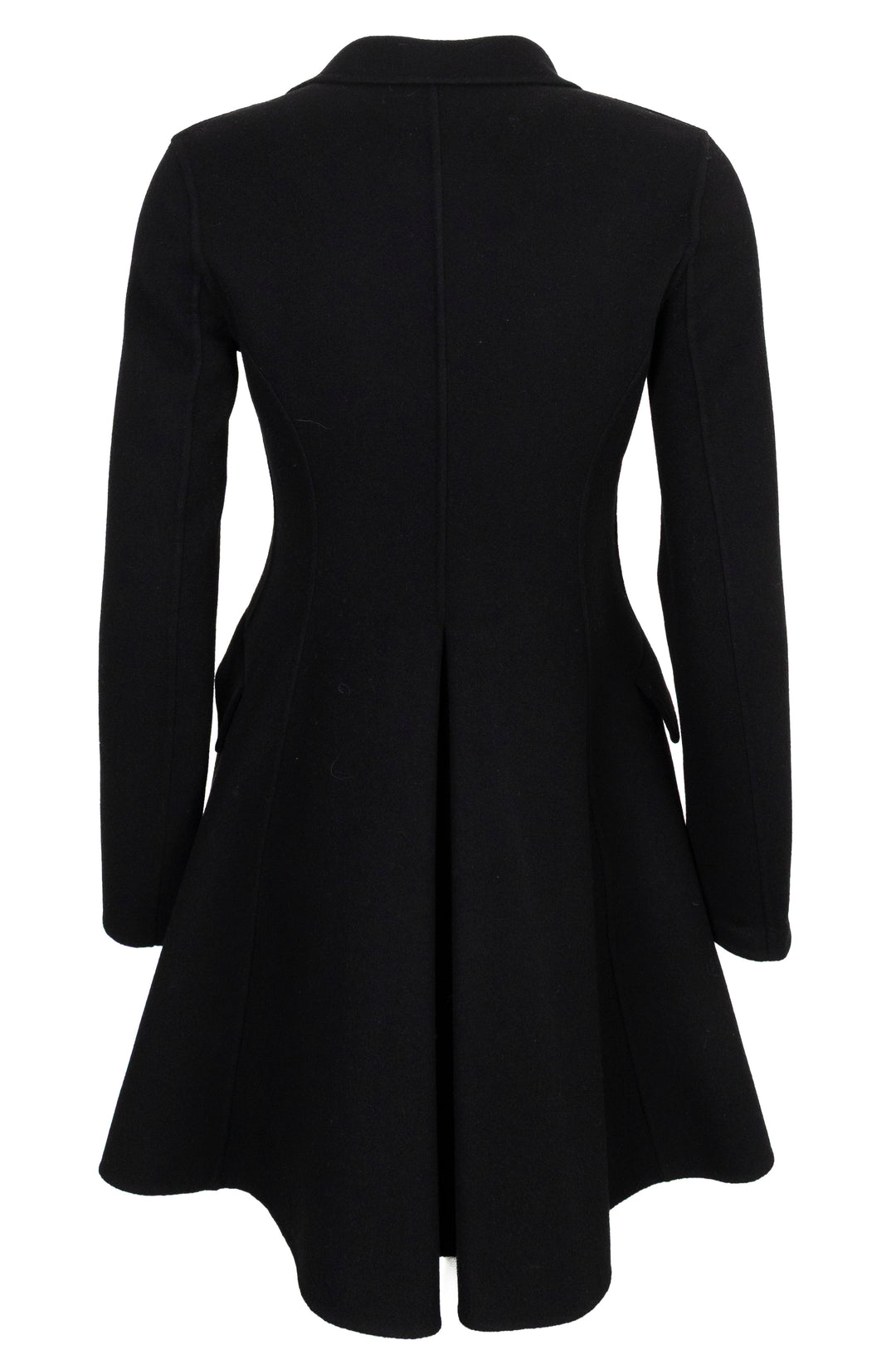 CHRISTIAN DIOR Flared Double Breasted Short Coat Cashmere Black