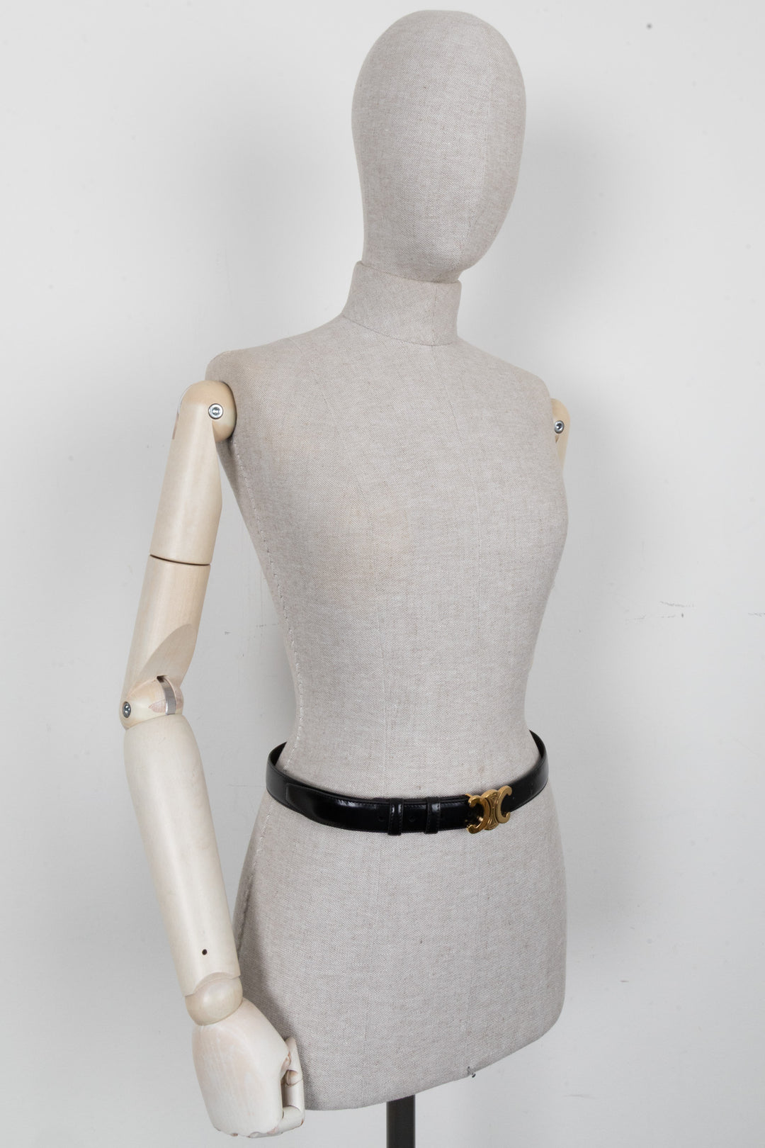 CELINE Triomphe Medium Belt Leather Black