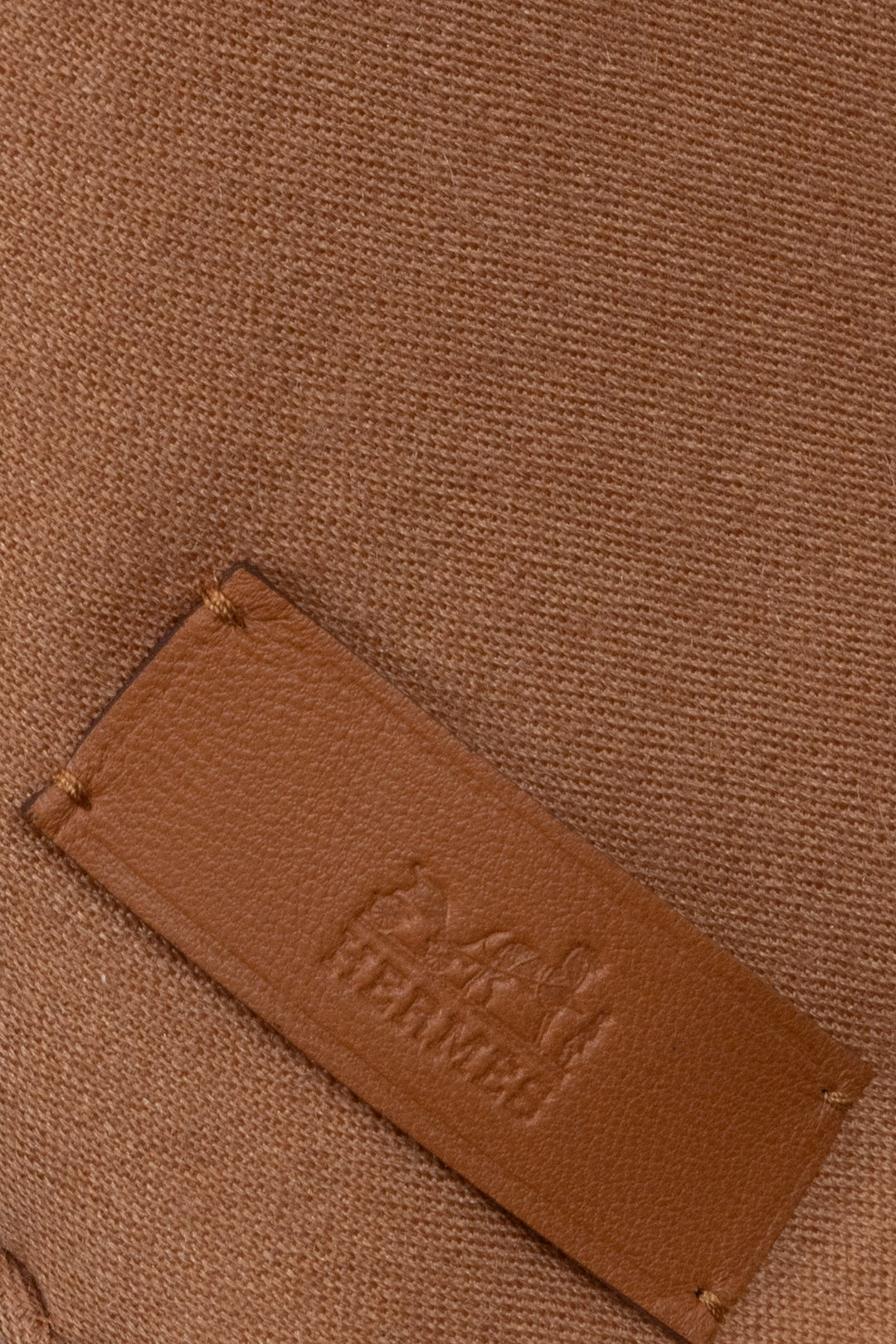 HERMÈS Bouclerie Moderne Scarf 140 Brown Cashmere Silk