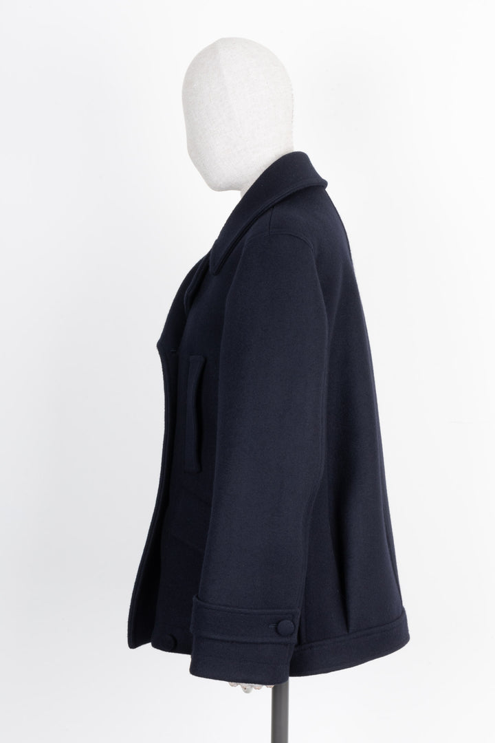 JIL SANDER Oversized Double Breasted Jacket Wool