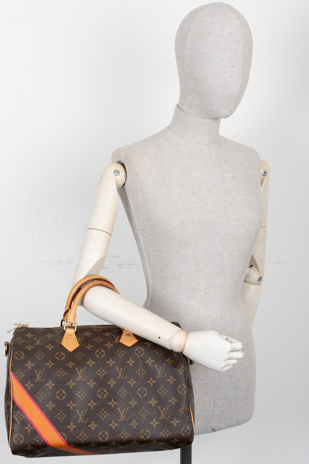 LOUIS VUITTON My LV Heritage Speedy 35 toile MNG orange rose