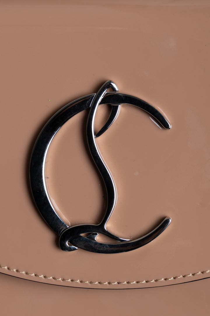 CHRISTIAN LOUBOUTIN Loubi54 Clutch Patent Nude