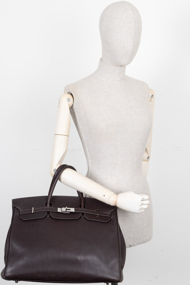 HERMÈS Birkin 40 Fjord Chocolate