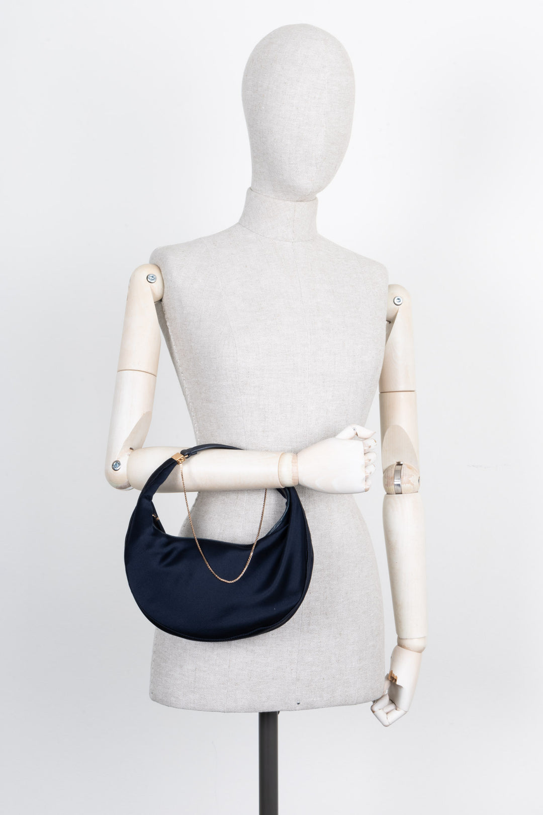 THE ROW Sling Bag Navy Satin