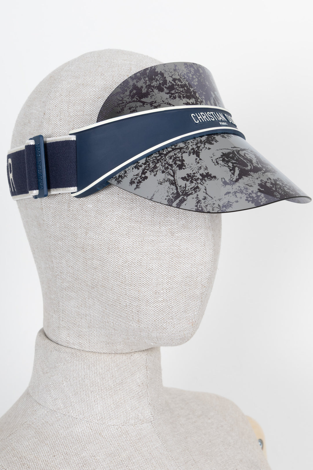 CHRISTIAN DIOR Toile de Jouy DiorClub Visor Cap Navy V1U
