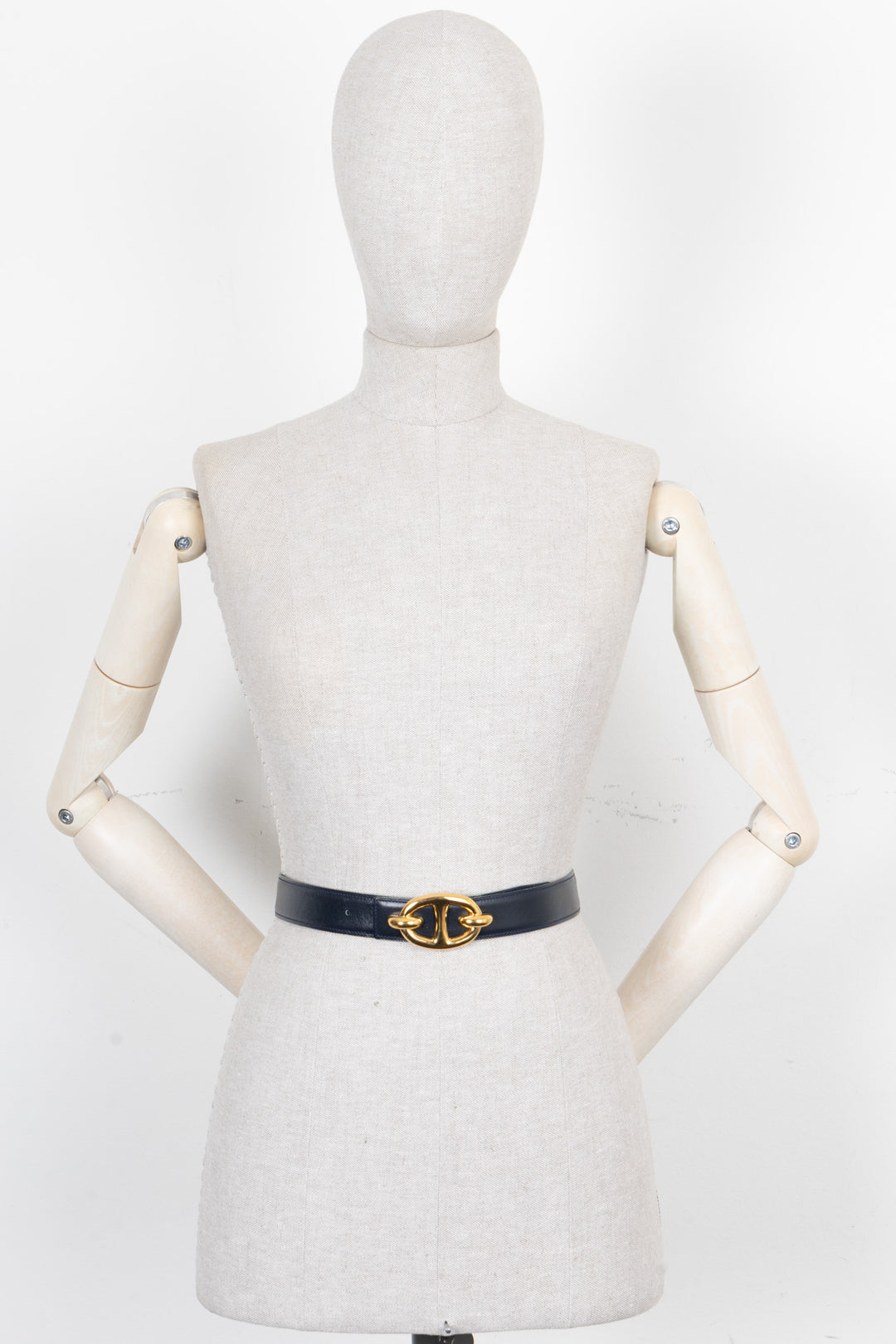 HERMÈS Chaine d'Ancre Reversible Belt Swift Navy Green
