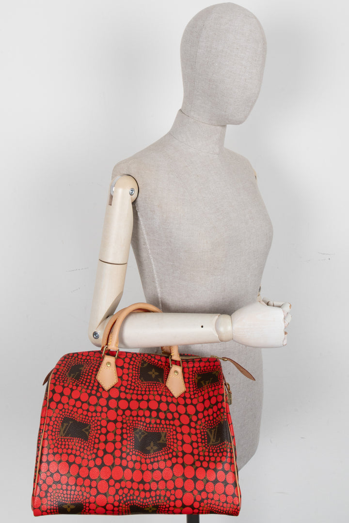 LOUIS VUITTON Speedy 30 Yayoi Kusama 2012 Rouge