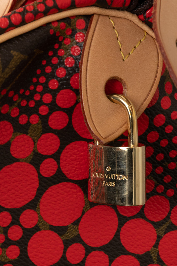 LOUIS VUITTON Speedy 30 Yayoi Kusama 2012 Rouge