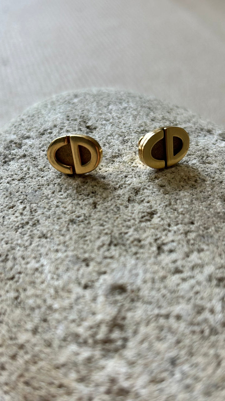 CHRISTIAN DIOR Forever Dior Studs Earrings Gold