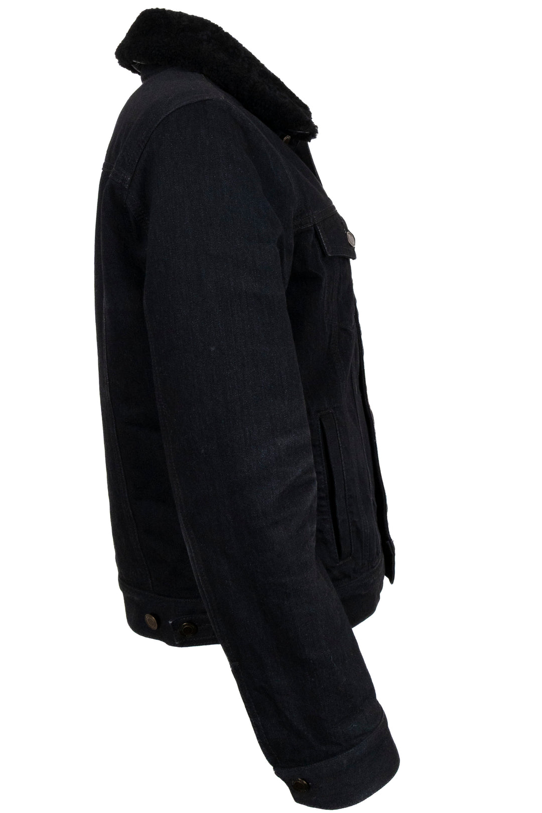 SAINT LAURENT 2019 Veste en jean à doublure mouton anthracite
