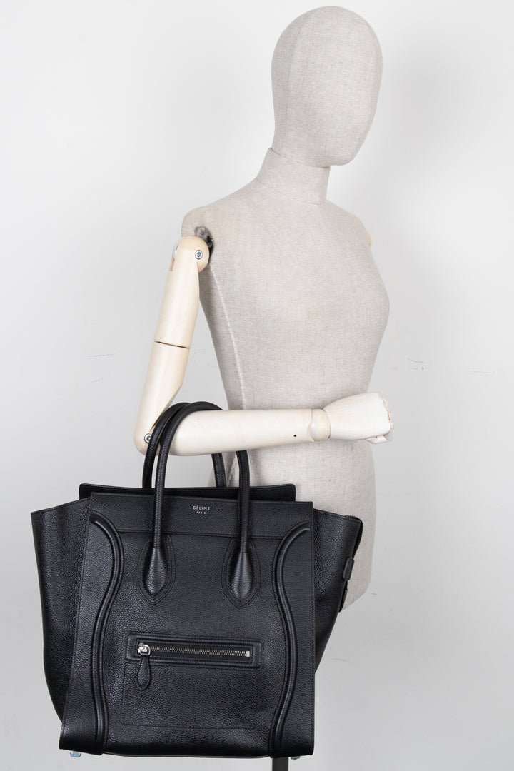 CELINE Mini Luggage Tote Bag Black