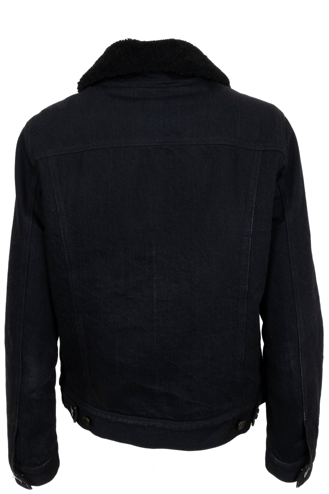 SAINT LAURENT 2019 Veste en jean à doublure mouton anthracite
