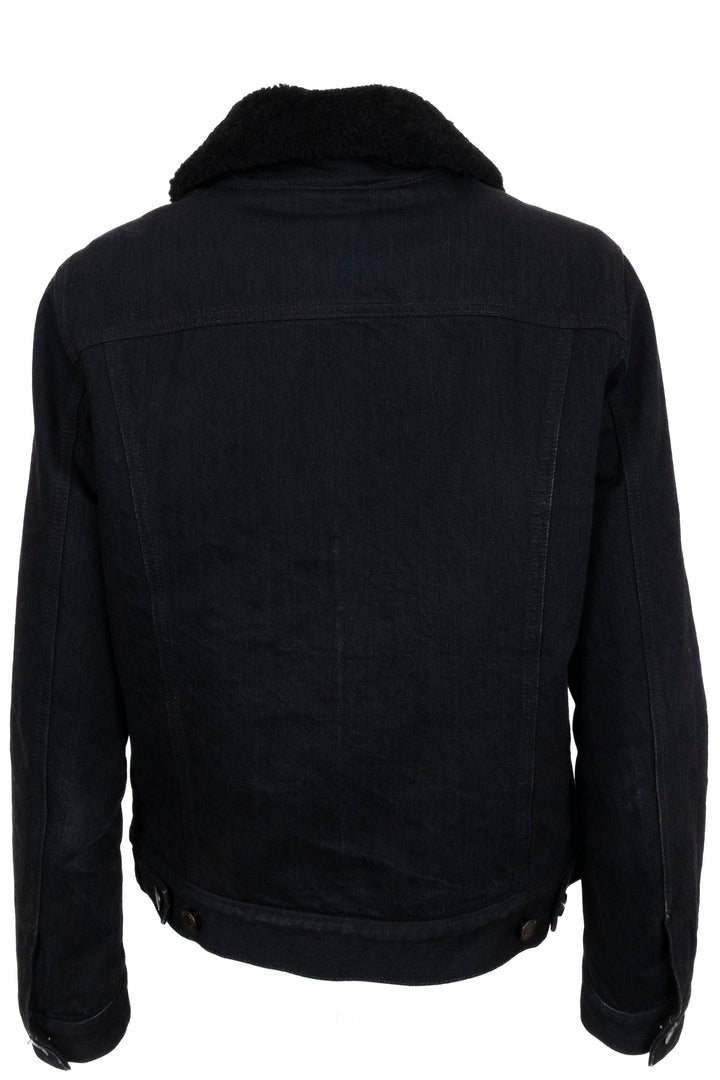 SAINT LAURENT 2019 Veste en jean à doublure mouton anthracite