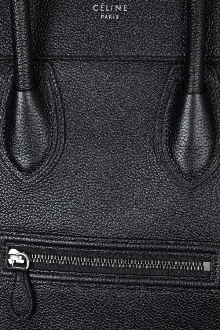 CELINE Mini Luggage Tote Bag Black