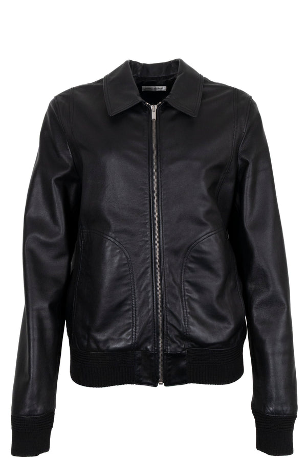 SAINT LAURENT 2020 Veste en cuir zippée Noir