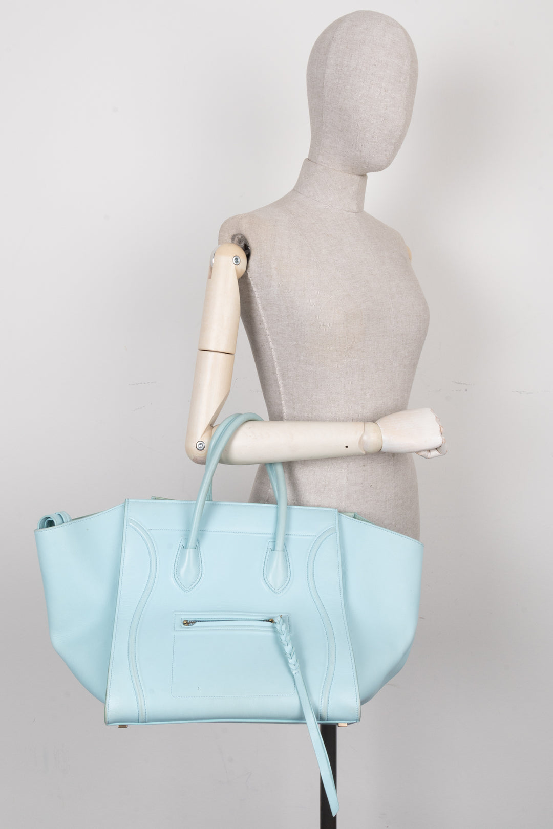 CELINE Phantom Luggage Tote Bag Ice Blue