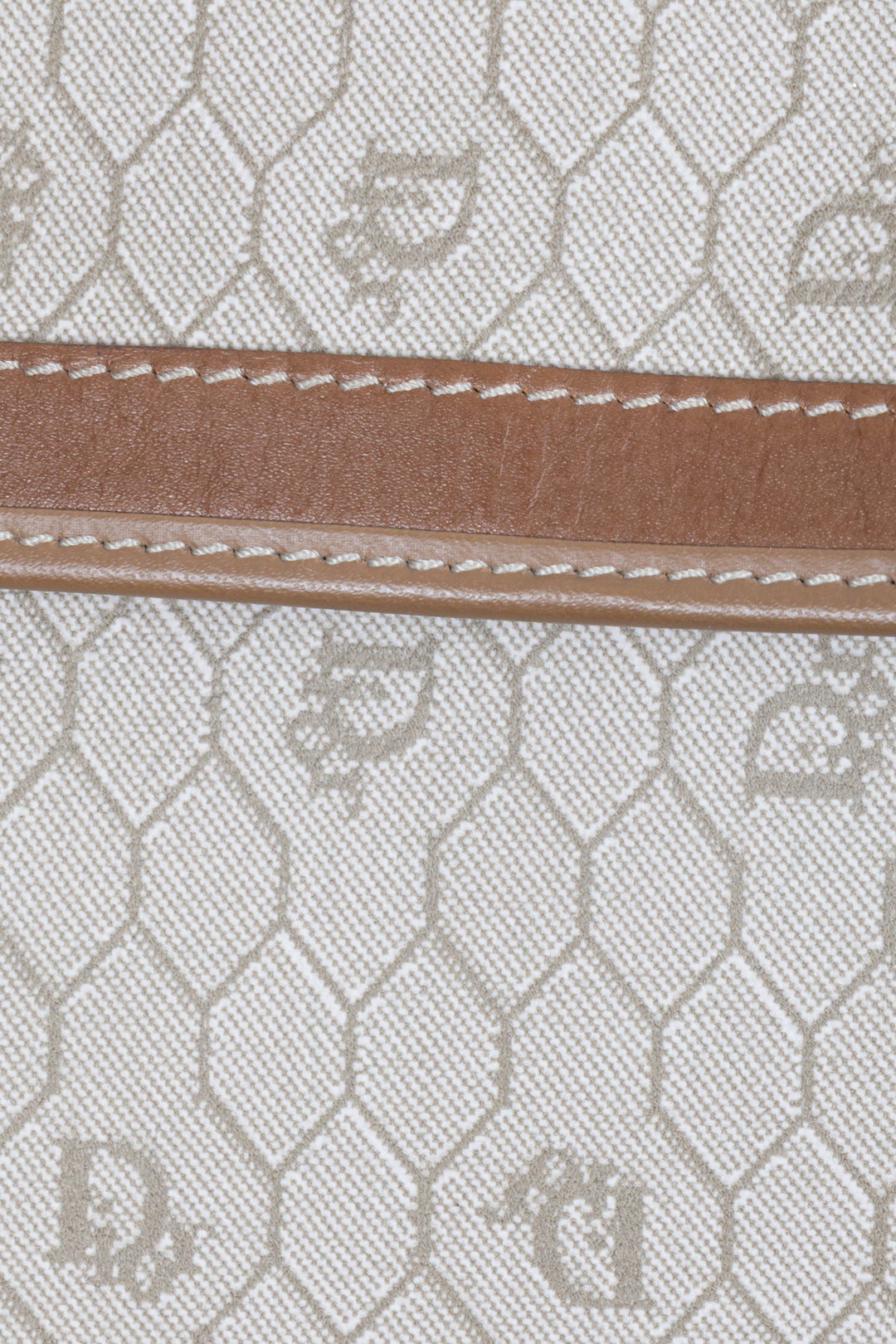 CHRISTIAN DIOR Briefcase Clutch Canvas Beige