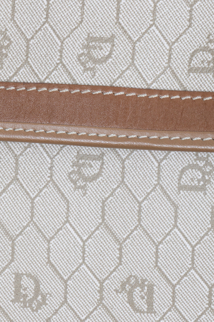 CHRISTIAN DIOR Briefcase Clutch Canvas Beige