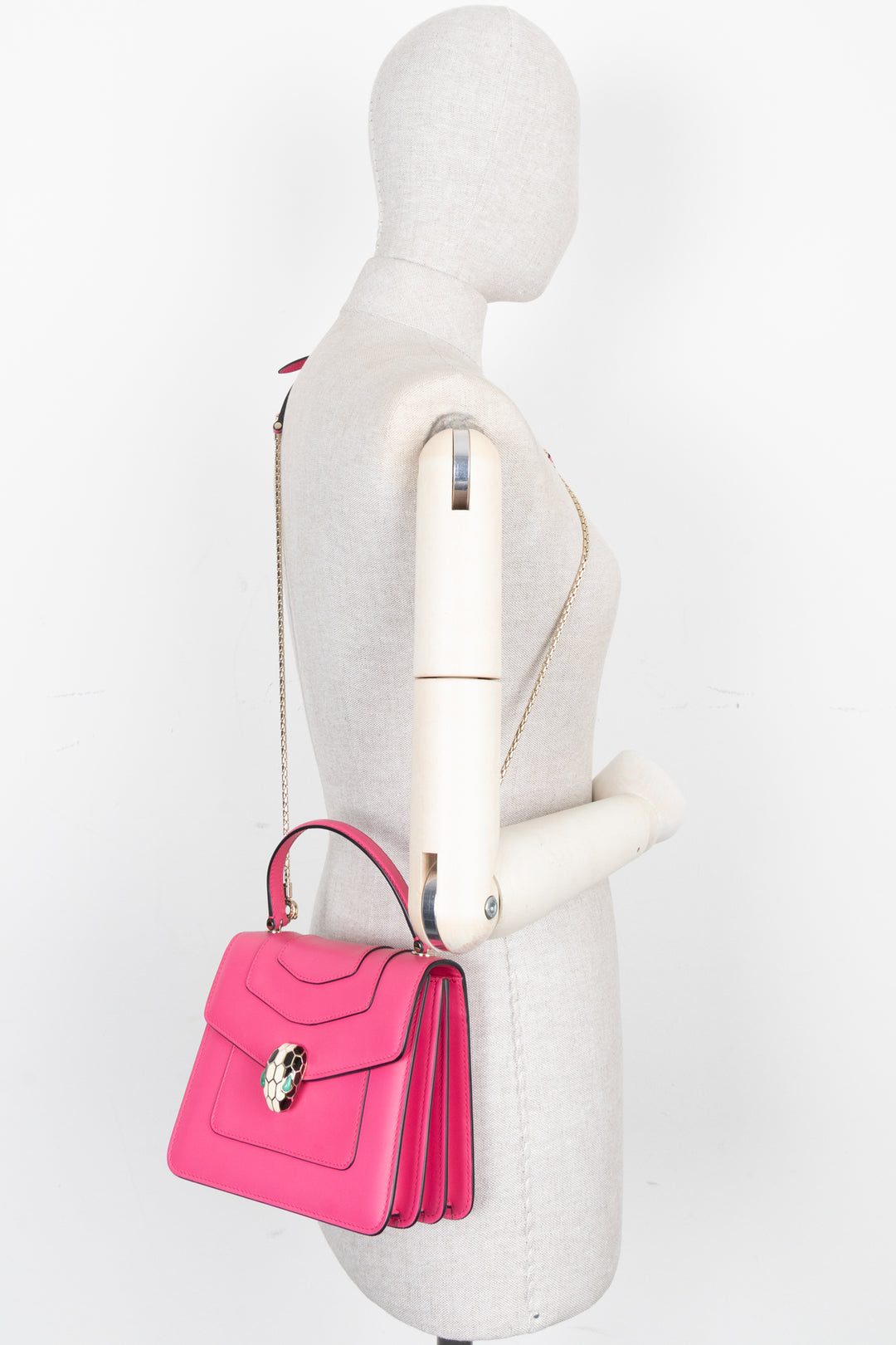 BVLGARI Serpenti Forever Top Handle Bag Pink