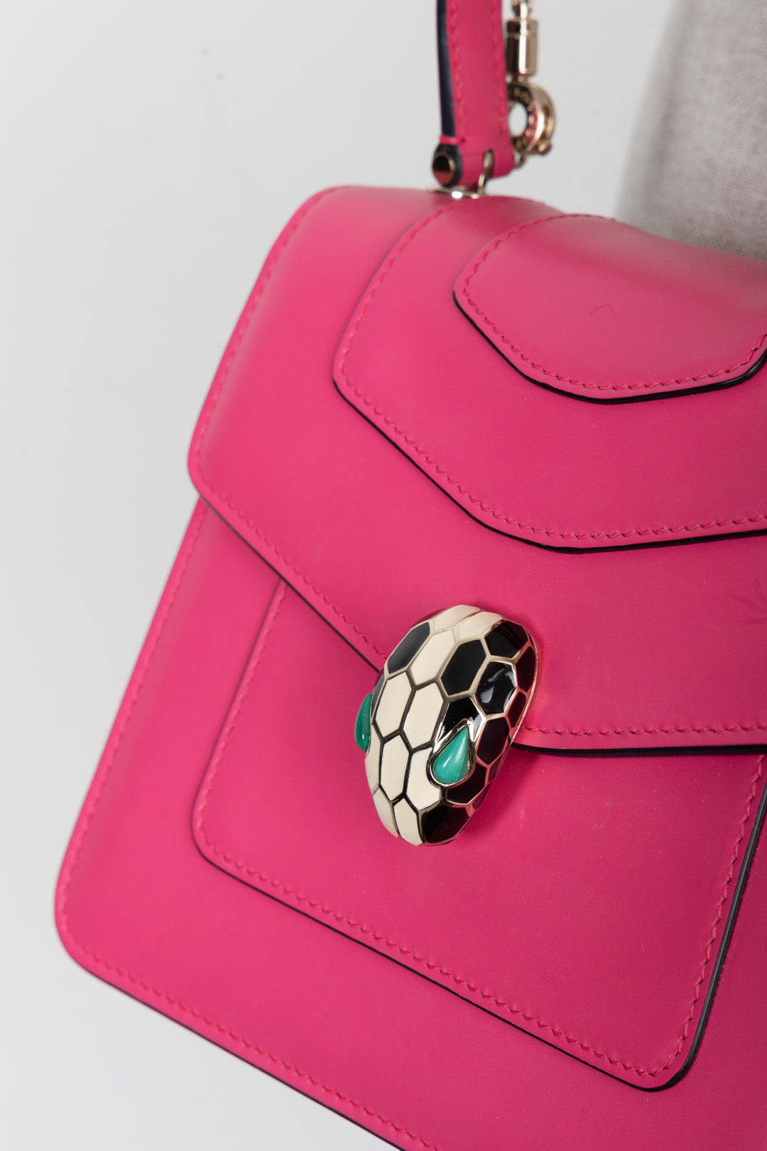 BVLGARI Serpenti Forever Top Handle Bag Pink