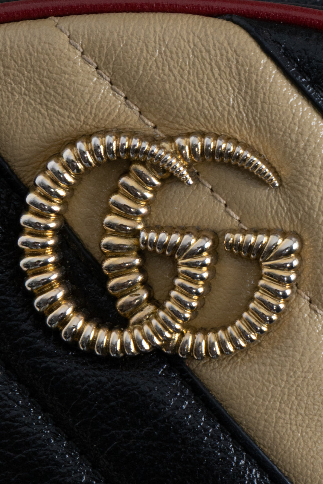 Sac bandoulière GUCCI Marmont rond rayé