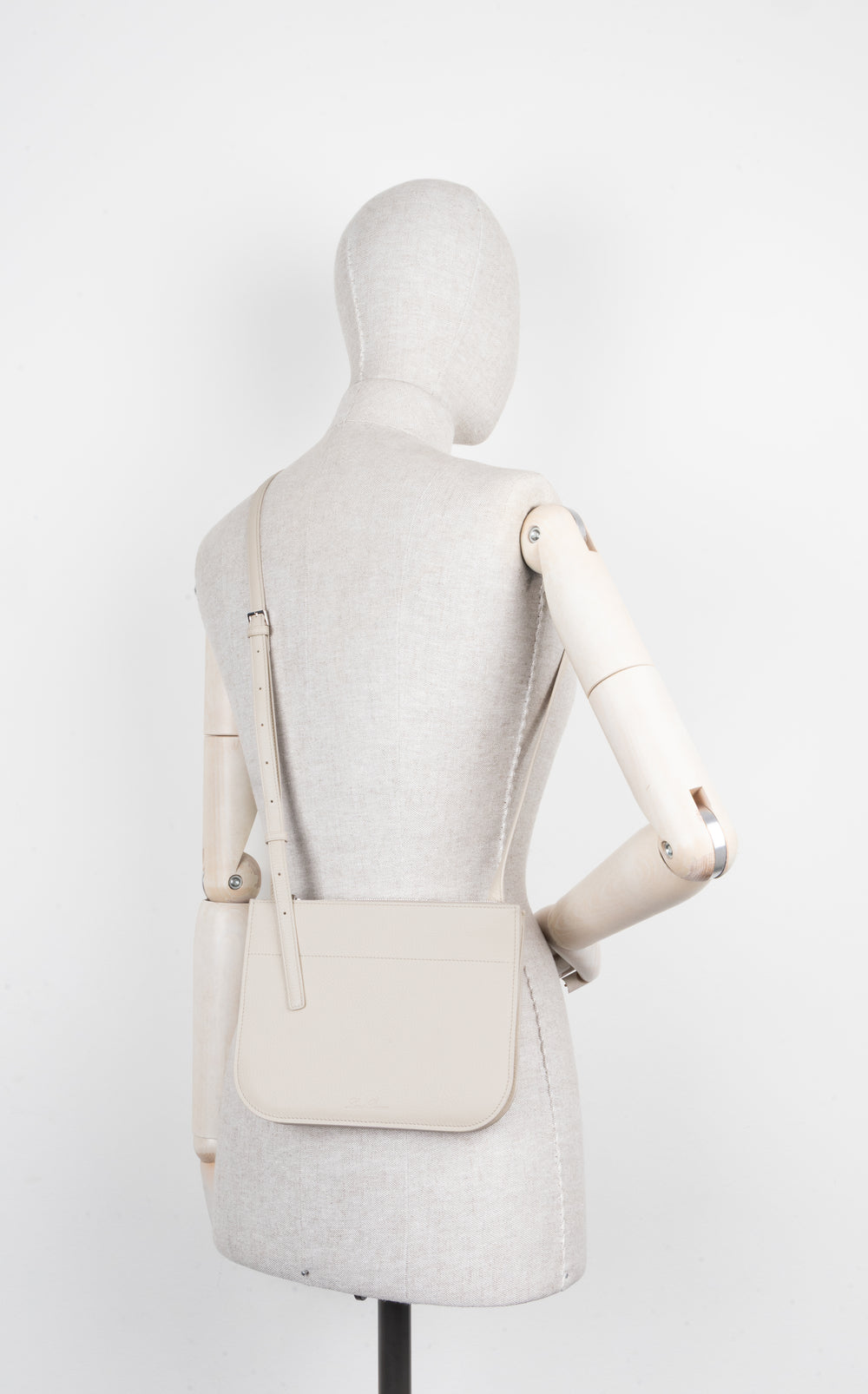 LORO PIANA Crossbody Bag Leather Ivory