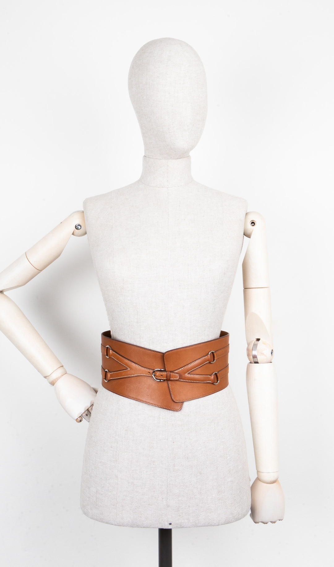 HERMÈS Waist Belt Leather Gold
