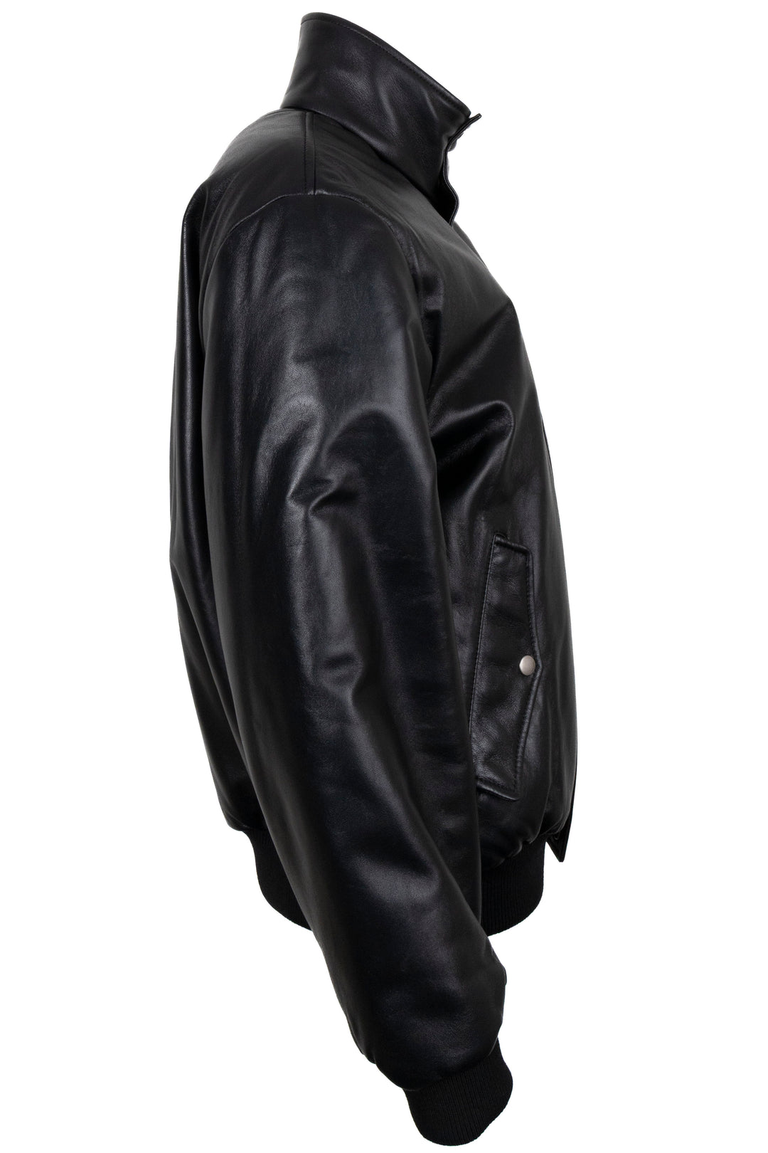 SAINT LAURENT 2022 Padded Bomber Jacket Leather Black