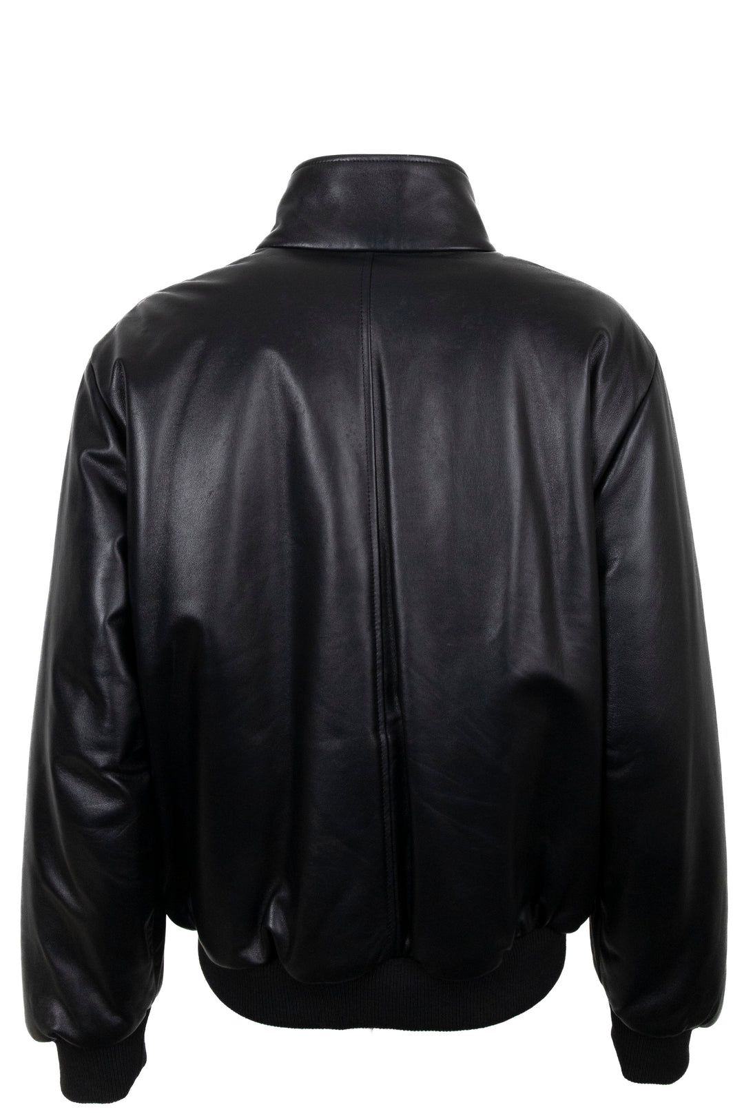 SAINT LAURENT 2022 Padded Bomber Jacket Leather Black