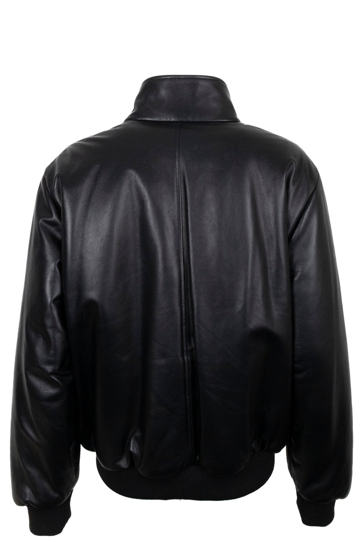 SAINT LAURENT 2022 Padded Bomber Jacket Leather Black