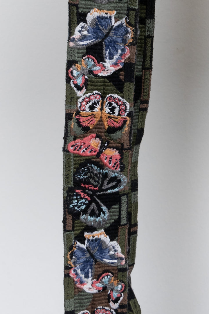 VALENTINO Rockstud Shoulder Strap Canvas Camouflage Butterfly