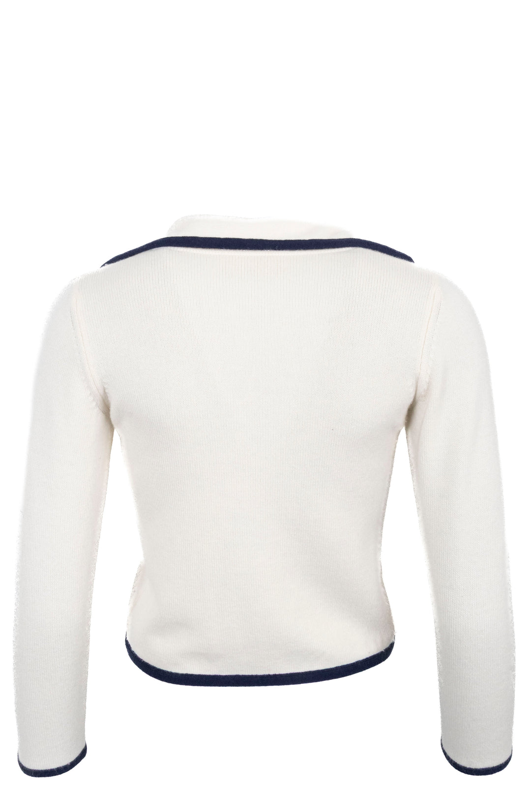 CELINE Contrast Trim Sailor Jacket Cashmere Ivory