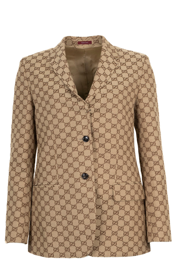 Veste blazer GG GUCCI toile beige