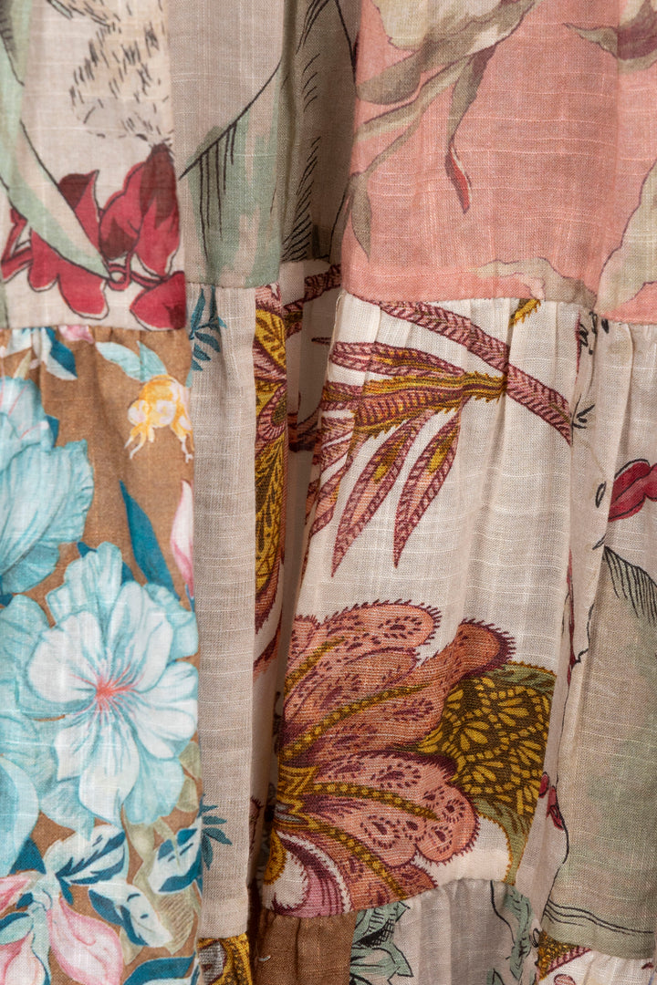 ZIMMERMANN Belted Floral Skirt Pink