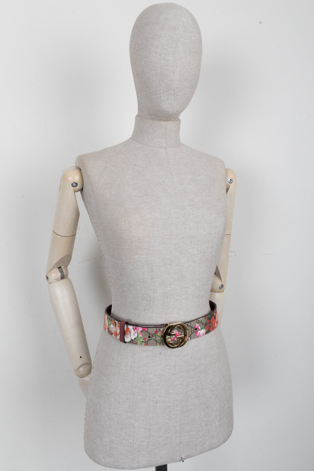 GUCCI Ceinture entrelacée GG Floral Suprême Toile