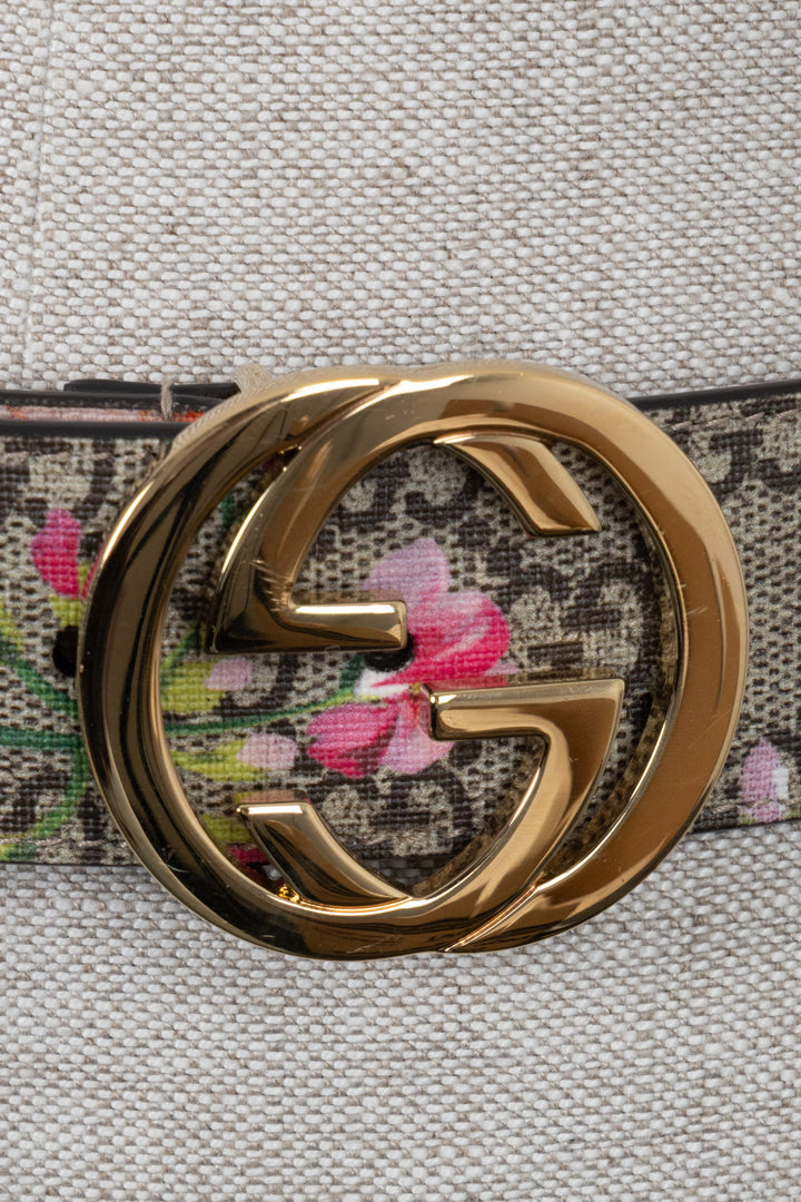 GUCCI Ceinture entrelacée GG Floral Suprême Toile