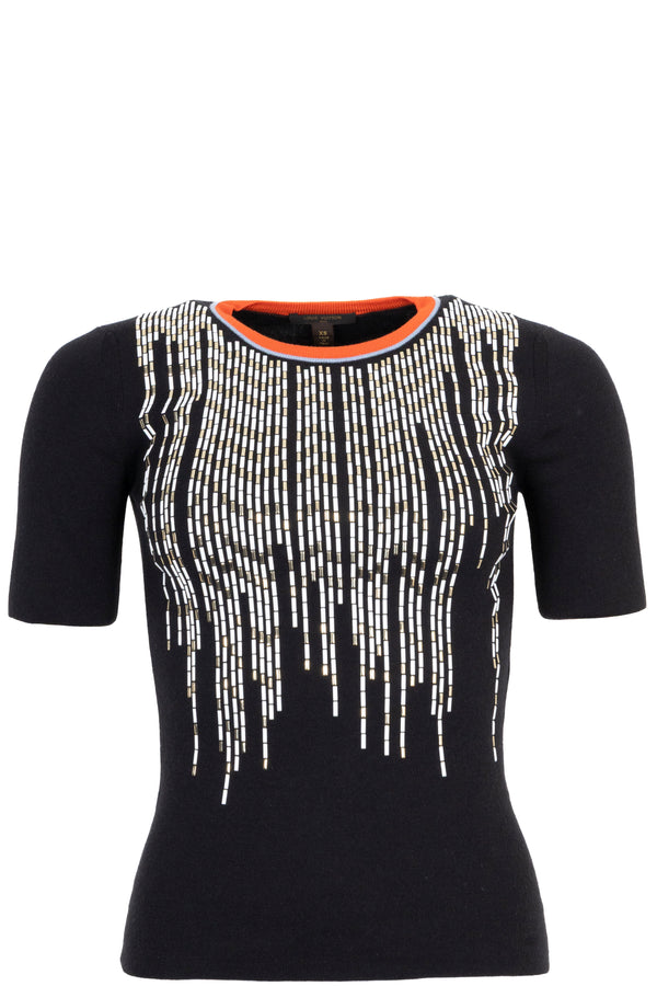 LOUIS VUITTON Embelished Tshirt White Gold