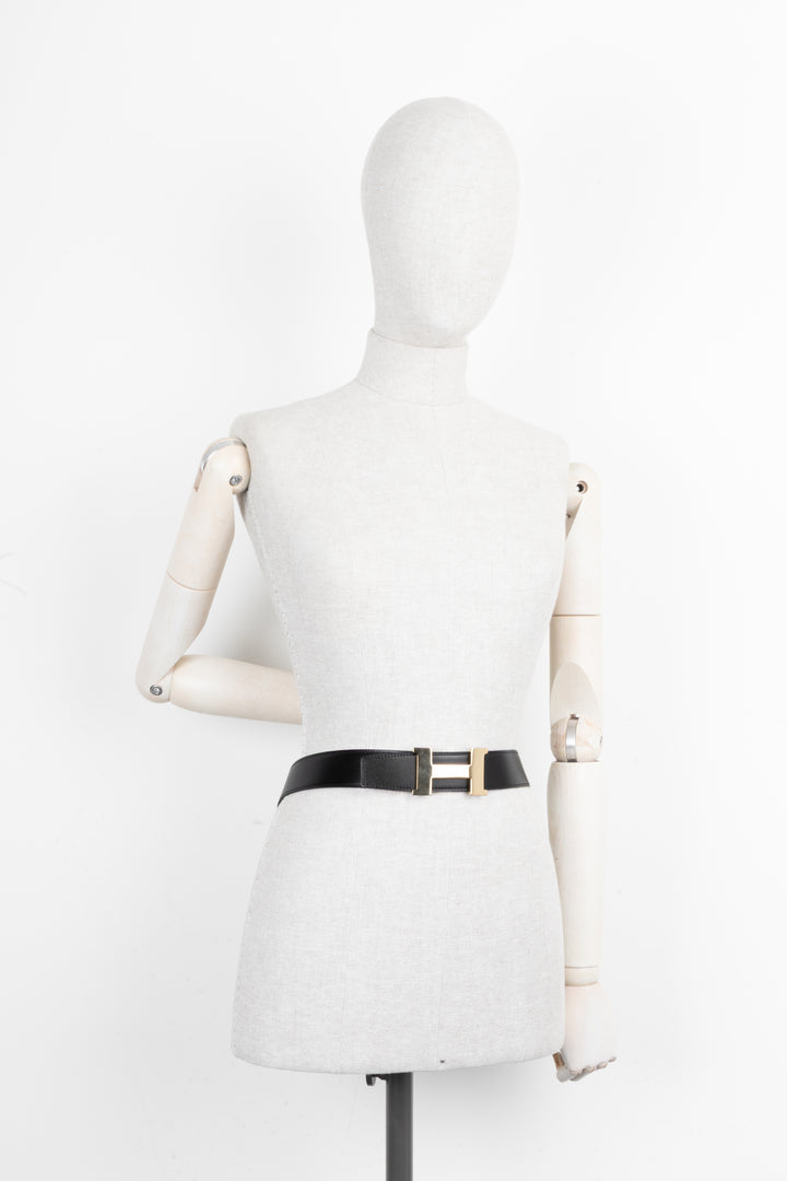 HERMÈS Constance H 38mm Belt Bleu Noir