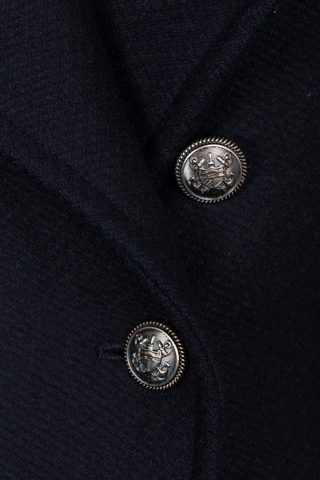 SAINT LAURENT 2017 Manteau marin croisé noir