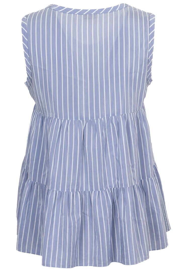 BRUNELLO CUCINELLI Striped Top Blue White