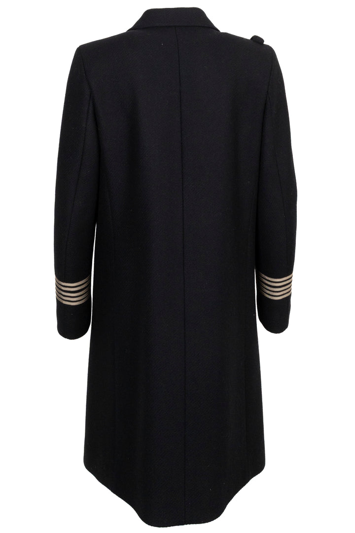SAINT LAURENT 2017 Manteau marin croisé noir