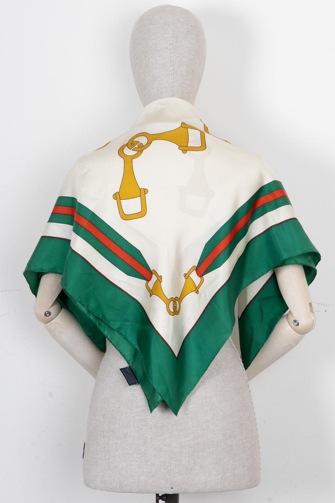 GUCCI Scarf Silk Green Multicolor
