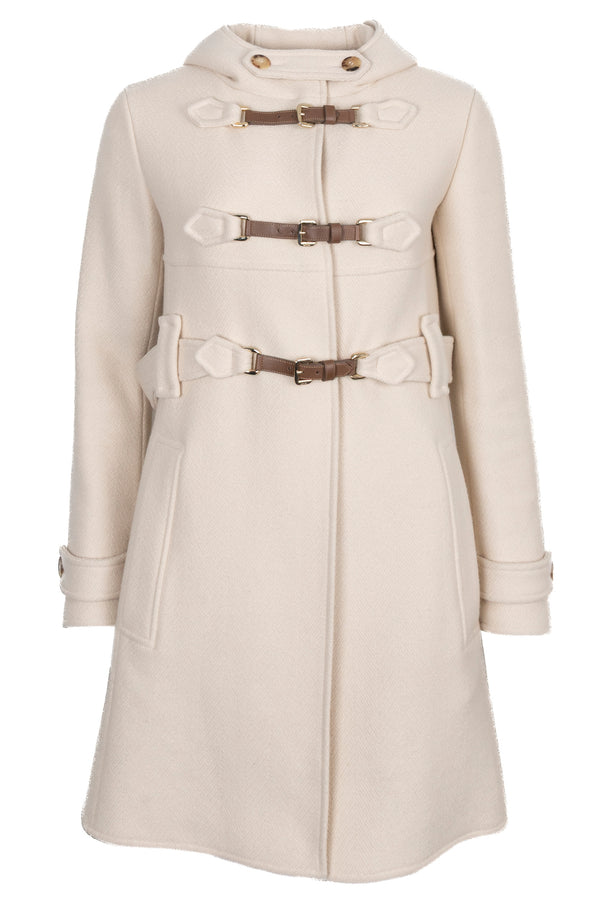 Duffle-coat à capuche CHRISTIAN DIOR en cachemire ivoire