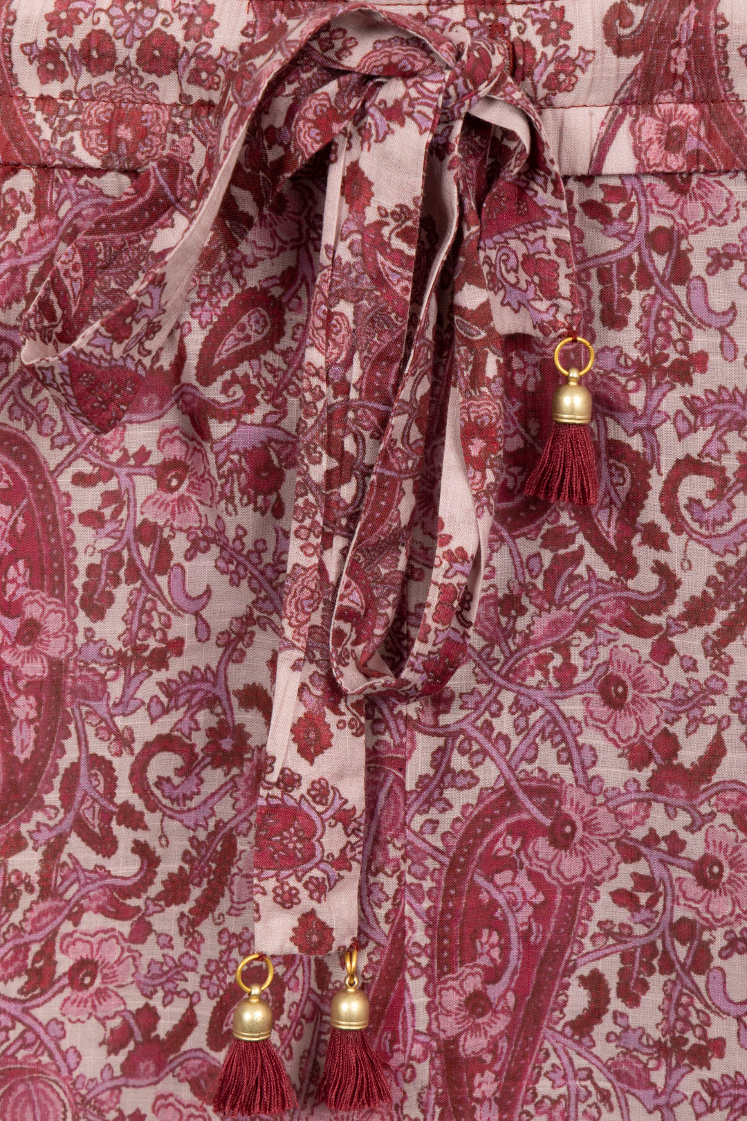 ZIMMERMANN Paisley Print Pants Cotton Purple