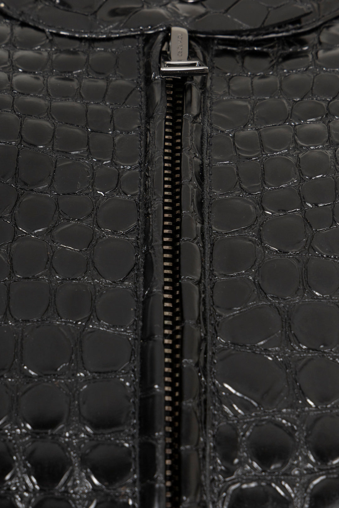 TOM FORD Croc Embossed Jacket Leather Black