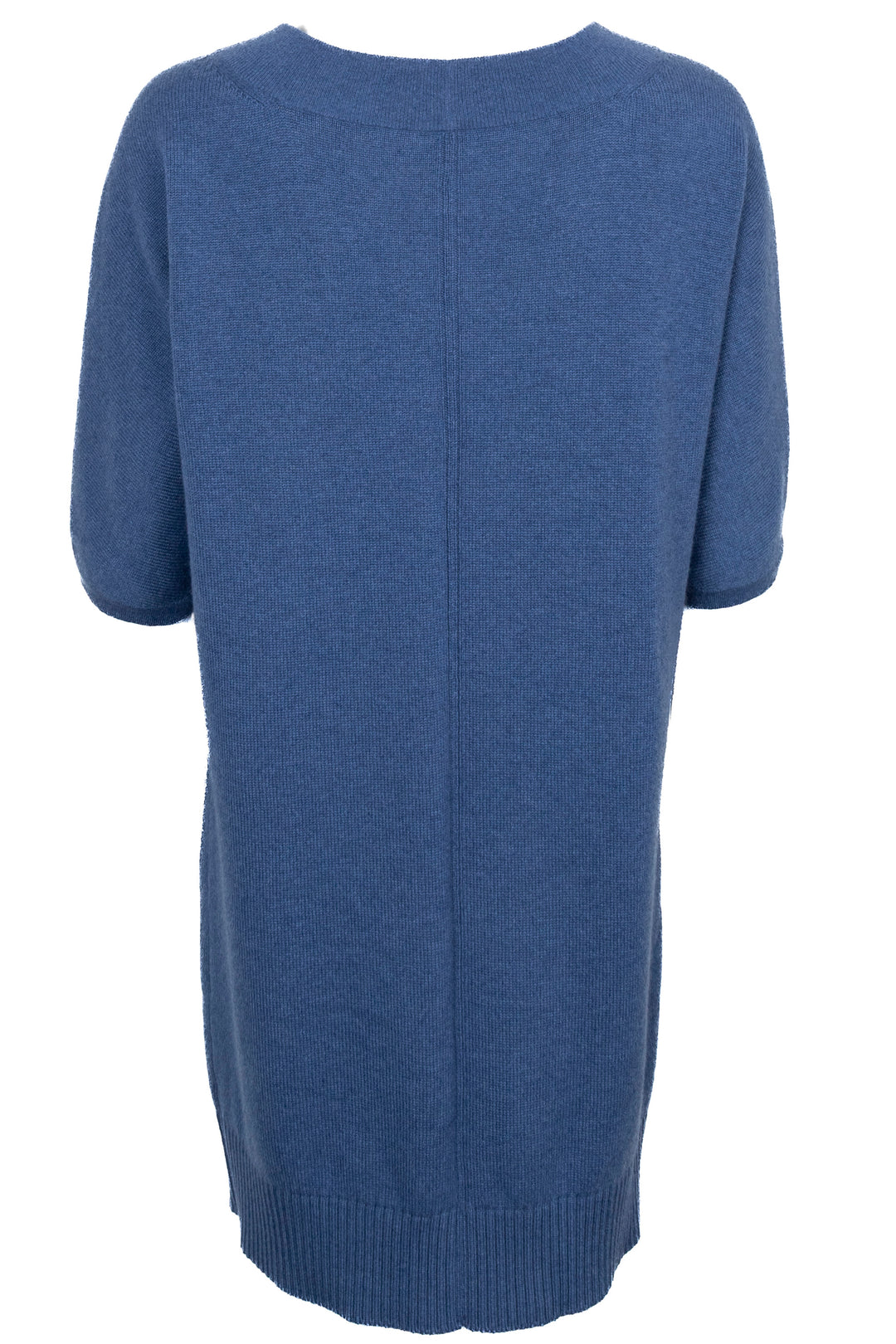 Pull long en maille cachemire bleu HERMÈS à col montant