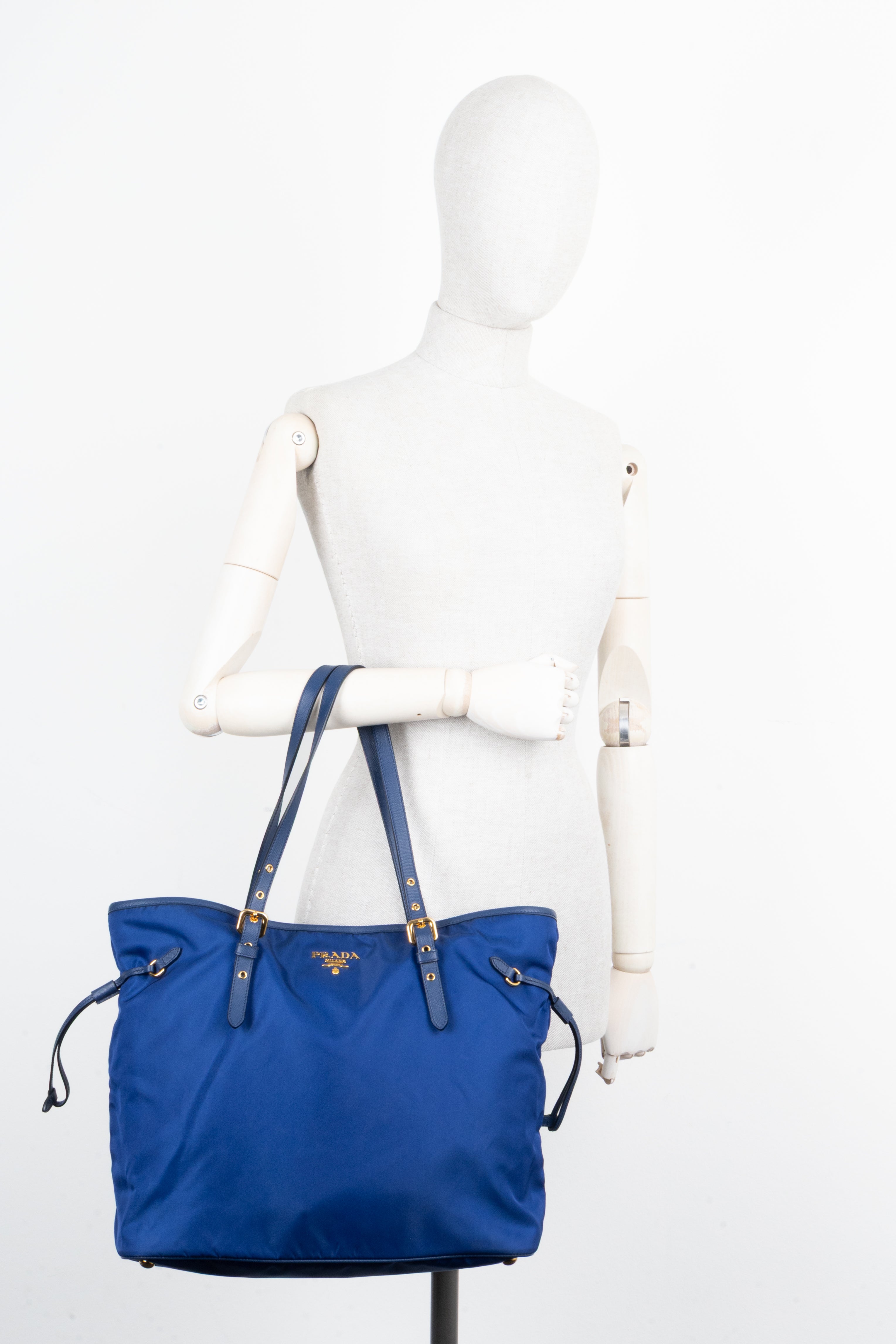 PRADA Nylon Tote Bag Blue – REAWAKE